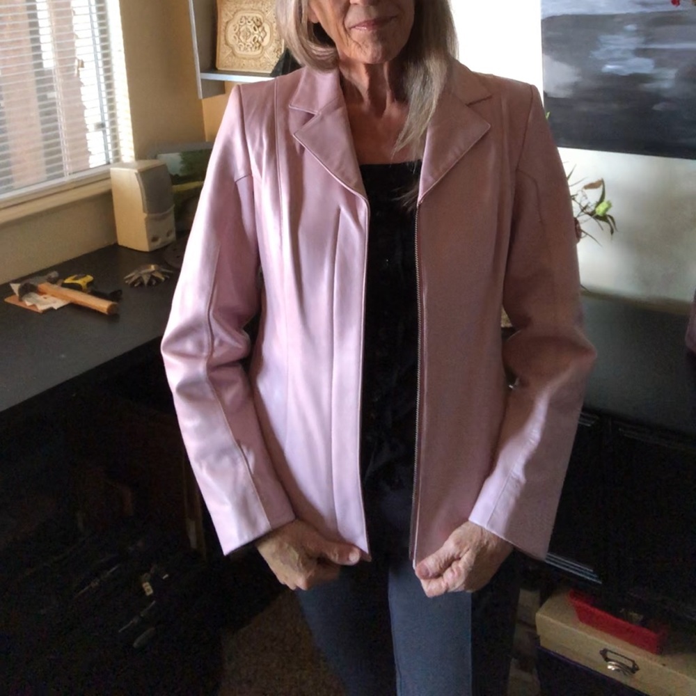 Que Pink Leather Jacket. - Picture 8 of 9